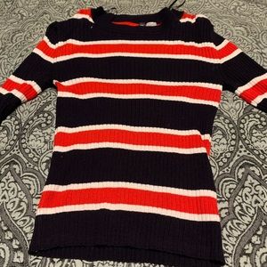 striped fitted h&m top